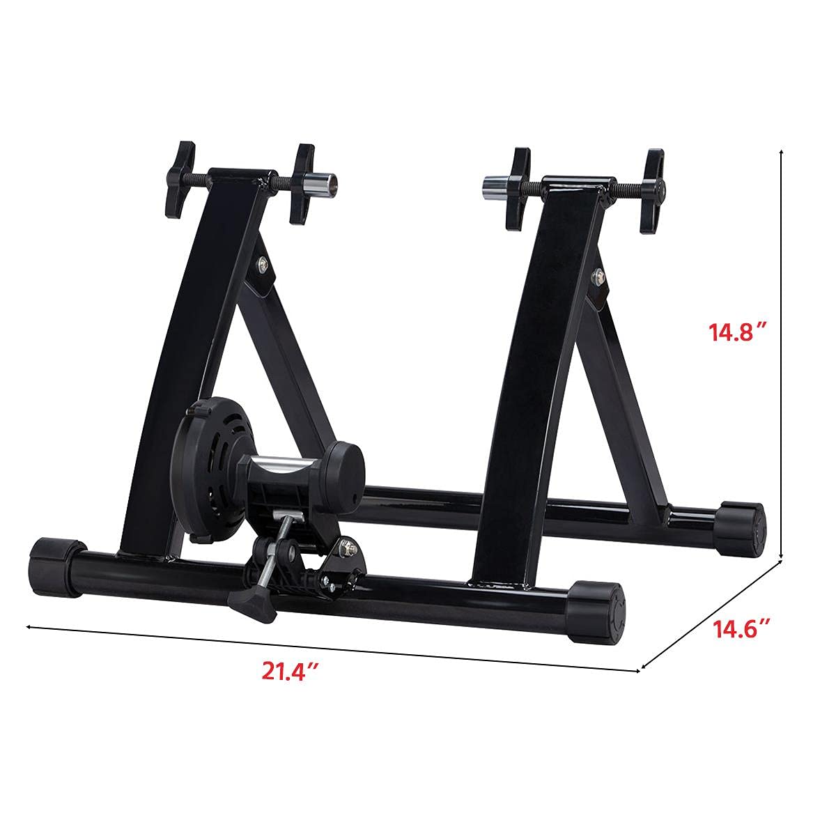 Yaheetech Magnetic Bike Trainer Stand Premium Steel Bike Bicycle Indoor Exercise Bike Stationary Workout Trainer Stand Fits for 26in-28in